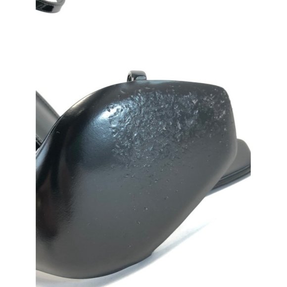 SAINT LAURENT Black and Gold Patent Leather Opyum Sandals Eu:41 - Picture 5 of 9